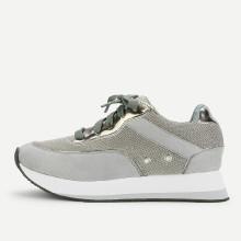 Shein Grommet Detail Lace Up Sneakers