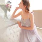 Shein Applique Pleated Night Dress