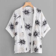 Shein Raglan Sleeve Printed Kimono