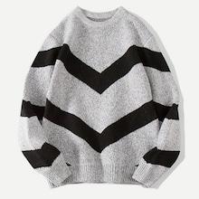 Shein Men Color Block Chevron Pattern Jumper