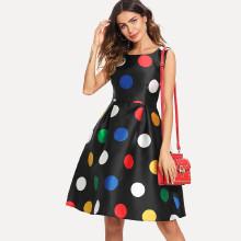 Shein Dot Print Tank Dress