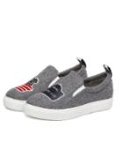 Shein Patched Felt Vamp Platform Sneaker