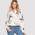 Shein Floral High Low Shirt