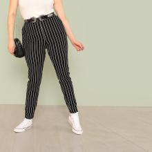 Shein Plus Striped Skinny Pants
