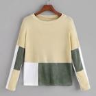 Shein Cut And Sew Panel Sweater