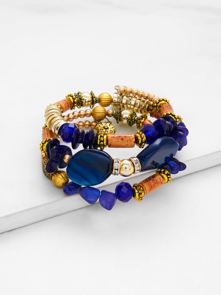 Shein Contrast Design Beaded Bracelet