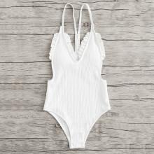 Shein Frill Rib Swimsuit