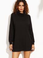 Shein Turtleneck Drop Shoulder Loose Dress