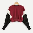 Shein Cut And Sew Dolman Sleeve Sweatshirt