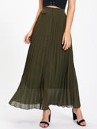 Shein Button Up Pleated Skirt