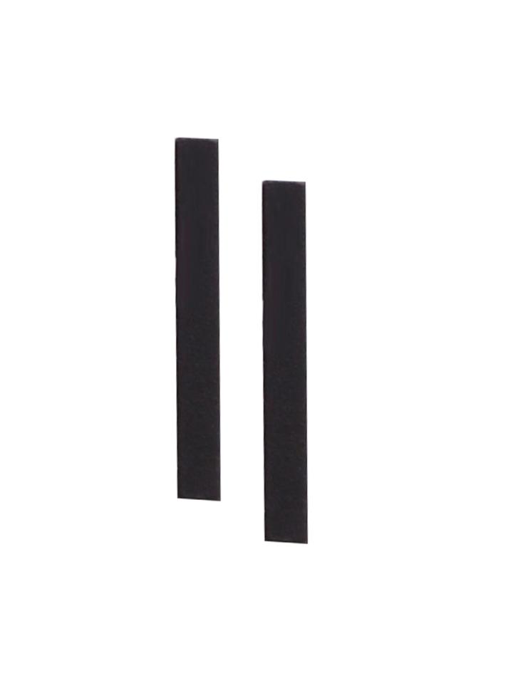 Shein Black Straight Bar Simple Stud Earrings
