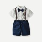 Shein Boys Bow Detail Shirt With Shorts