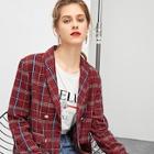 Shein Plaid Print Coat