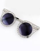 Shein Silver Hollow Cool Sunglasses