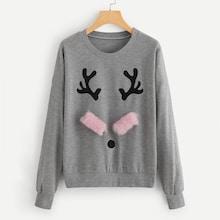 Shein Christmas Print Drop-shoulder Sweatshirt