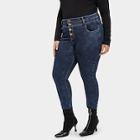 Shein Plus Button Up Skinny Jeans