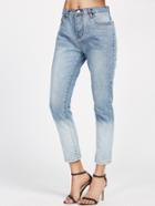 Shein Ombre Blue Ankle Jeans