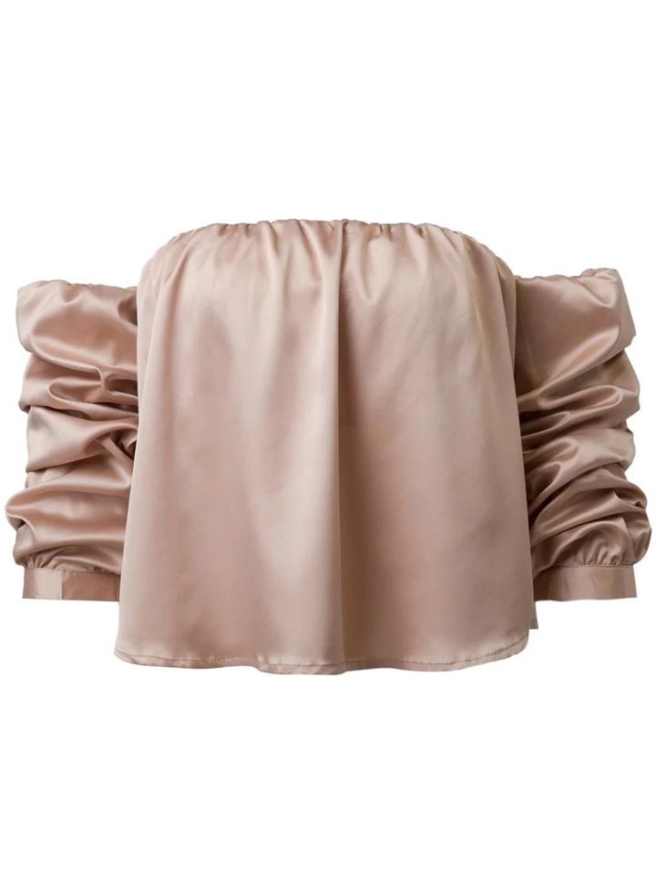 Shein Khaki Off The Shoulder Crop Top