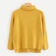 Shein High Low Solid Sweater