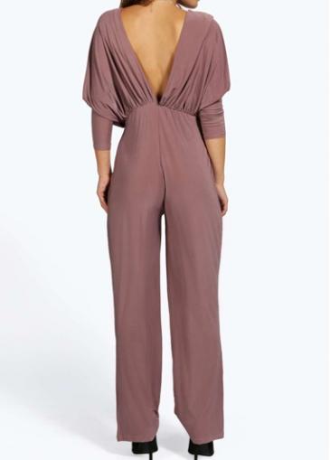 Rosewe Batwing Sleeve High Waist Loose Jumpsuit