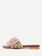 Shein Flower Embellished Slip On Sandals