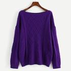 Shein Boat Neck Solid Jumper