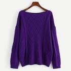 Shein Boat Neck Solid Jumper