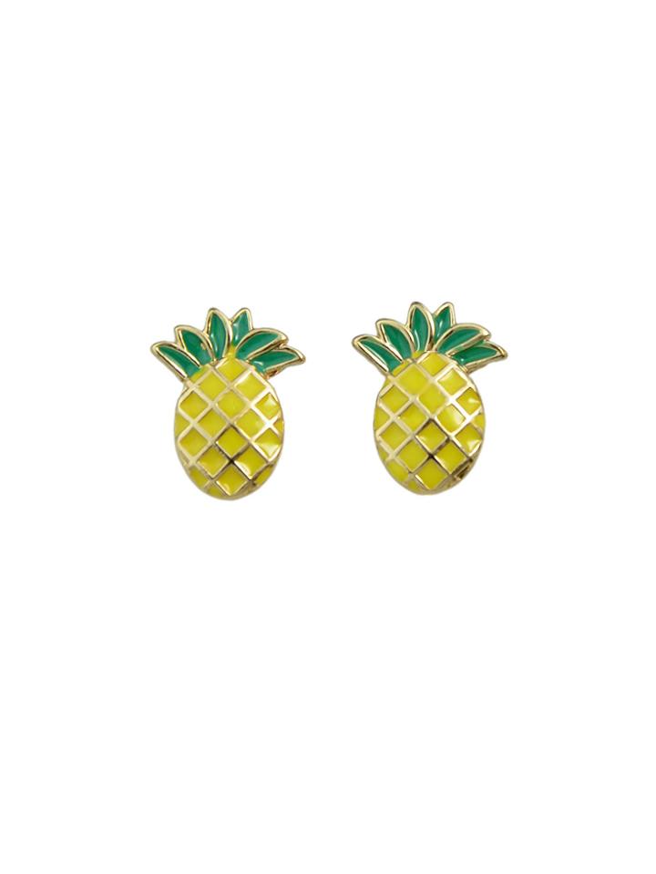 Shein Colorful Enamel Pineapple Shape Small Ear Studs