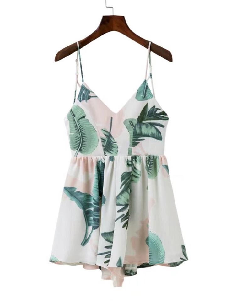 Shein Criss Cross Backless Cami Playsuit