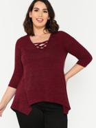 Shein Strappy Neck Hanky Hem T-shirt