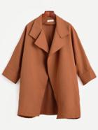 Shein Brick Red Cocoon Duster Coat