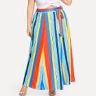 Shein Plus Color Block Circle Skirt