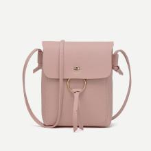 Shein Metal Ring Flap Crossbody Bag