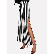 Shein High Slit Striped Palazzo Pants