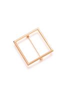 Shein Gold Plated Square Hollow Out Brooch