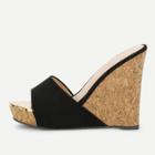 Shein Platform Suede Wedge Mules
