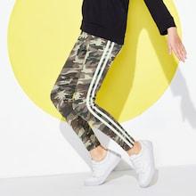 Shein Girls Contrast Sideseam Camo Pants