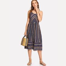 Shein Striped Tribal Cami Dress