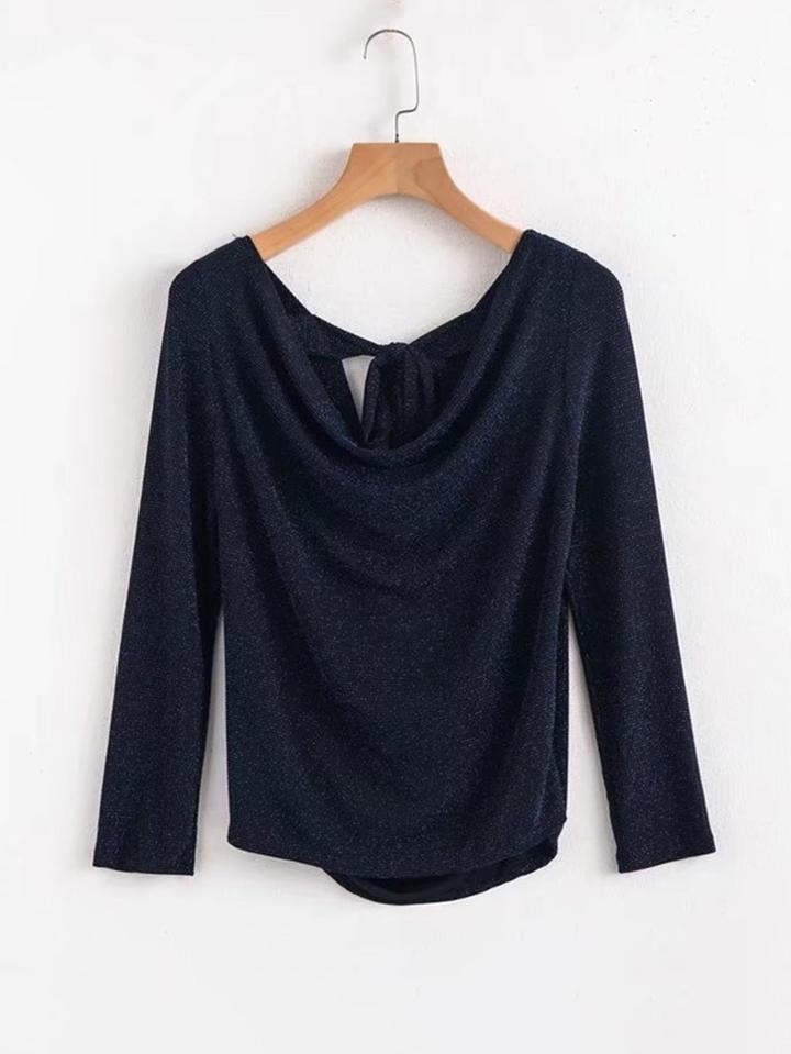 Shein Tie Back Draped Top