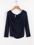 Shein Tie Back Draped Top