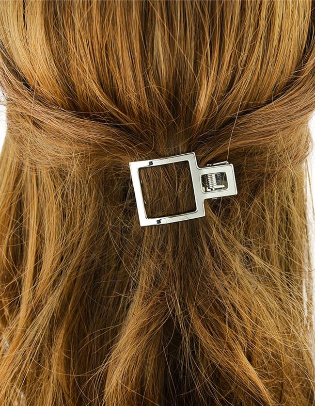 Shein Silver Plated Geometric Hair Comb
