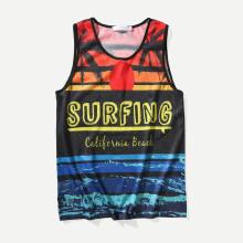 Shein Men Letter Print Vest