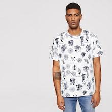 Shein Men Allover Print Short Sleeve T-shirt