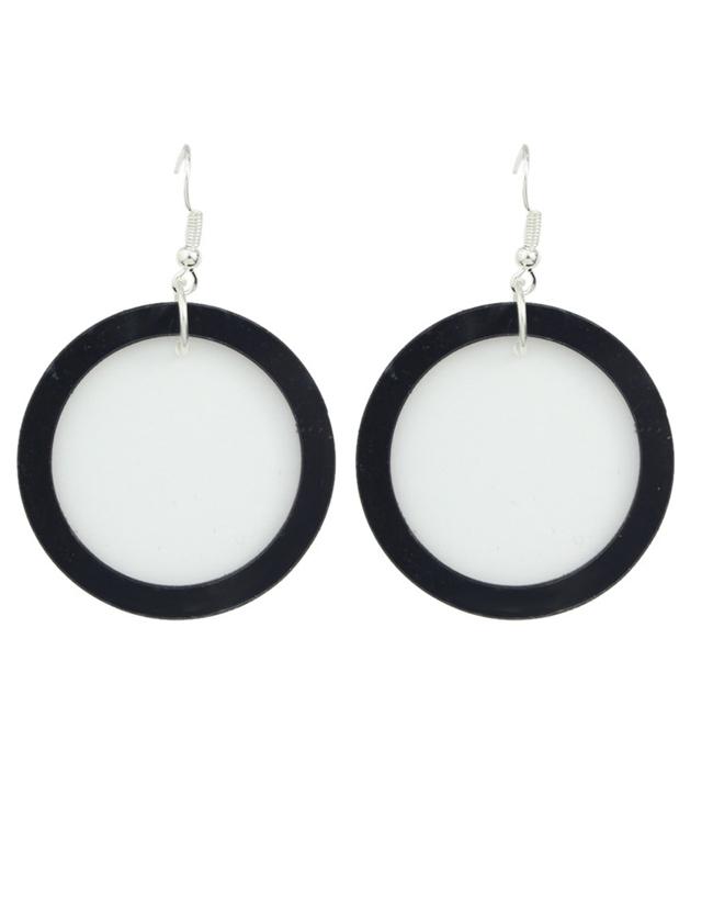 Shein Acrylic White Big Round Earrings