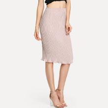 Shein Lettuce Hem Pleated Skirt