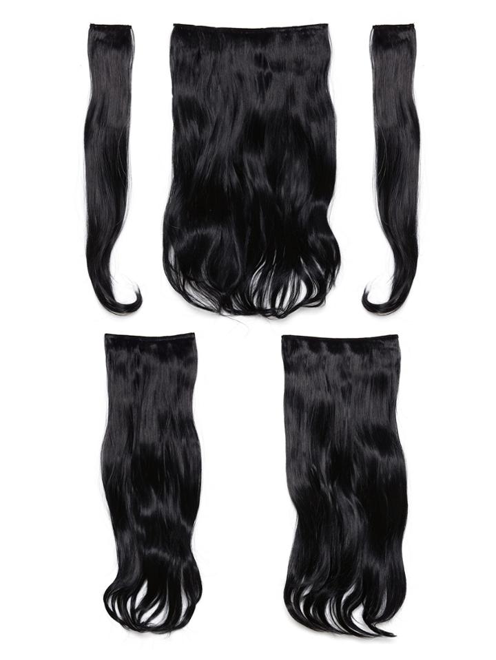 Shein Dark Brown Clip In Soft Wave Hair Extension 5pcs