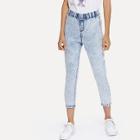 Shein Acid Wash High Waist Jeans