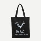Shein Deer Print Tote Bag