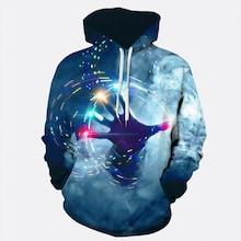 Shein Men 3d Head Print Hooded Sweatshirt
