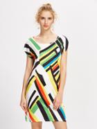 Shein Abstract Geo Print Dolman Sleeve Tee Dress